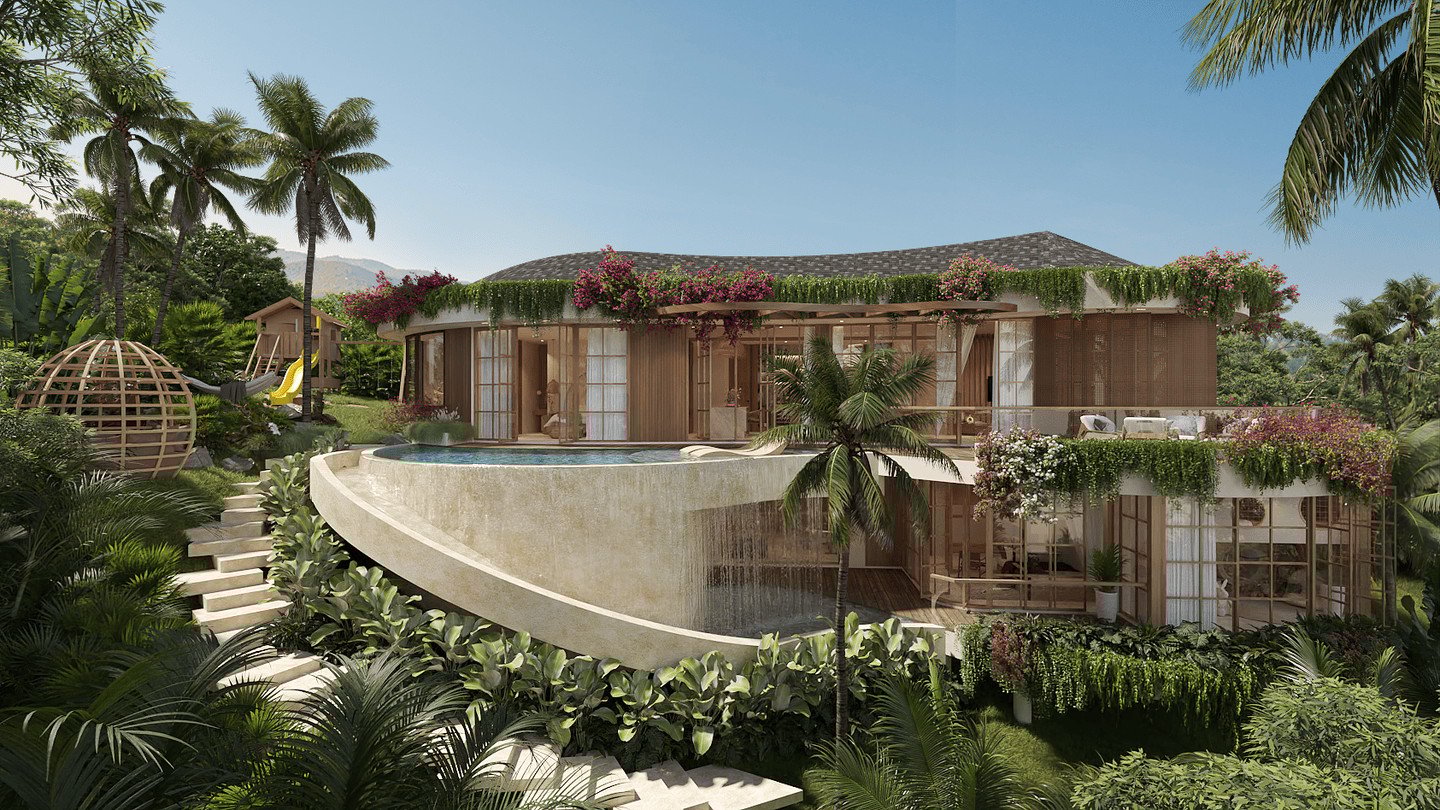 OFFPLAN OCEAN AND VALLEY VIEW  4 BEDROOM VILLA FOR SALE FREEHOLD IN LOMBOK BE-2325 